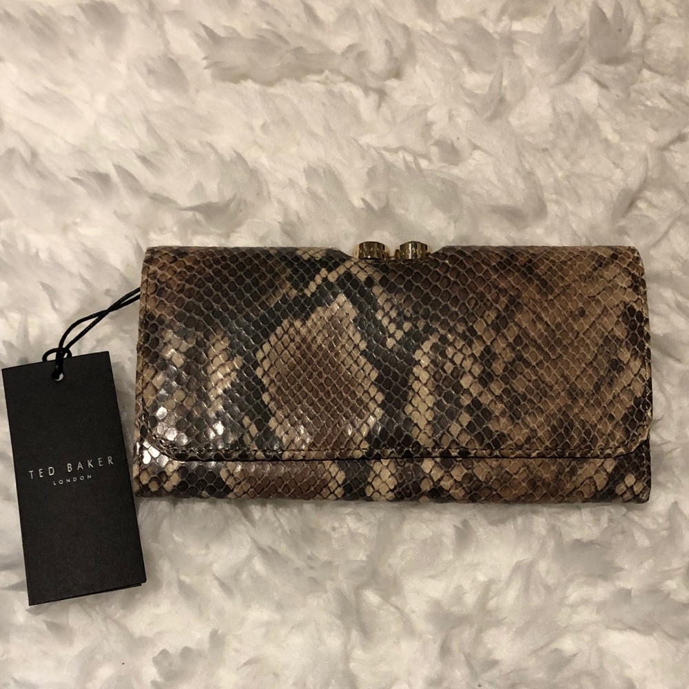 BRAND NEW! Ted Baker snake skin wallet